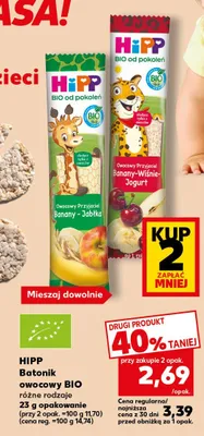 Batonik owocowy BIO Owocowy Przyjaciel Banany-Jabłka Hipp promocja w Kaufland