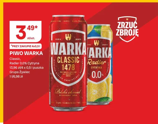 Piwo Warka Classic promocja w Chorten