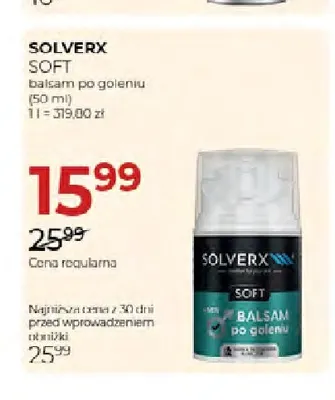 Balsam po goleniu Soft Solverx promocja w Drogerie Jawa