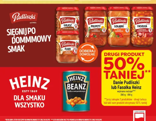 Fasolka w sosie pomidorowym Heinz Beanz promocja w POLOmarket