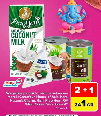 Mleko kokosowe Nature's Charm promocja w Carrefour