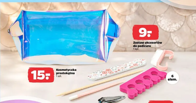 Kosmetyczka prostokątna promocja w Netto