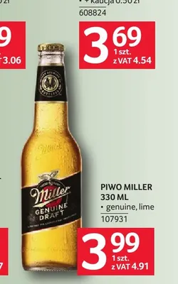 Piwo Miller Lime promocja w Selgros