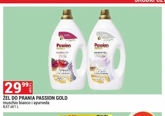 Żel do prania Passion Gold muschio bianco promocja w Merkury Market