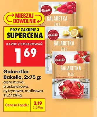 Galaretka Bakello malinowa promocja w Biedronka