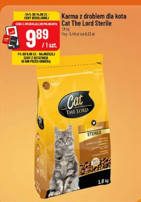 Karma z drobiem dla kota Sterile promocja w POLOmarket