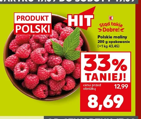 Maliny polskie Stąd Takie Dobre! promocja w Kaufland