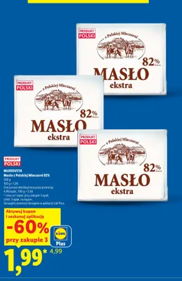 Masło ekstra z Polskiej Mleczarni promocja w Lidl