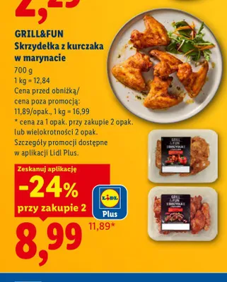 Skrzydła z kurczaka w marynacie GRILL & FUN promocja w Lidl