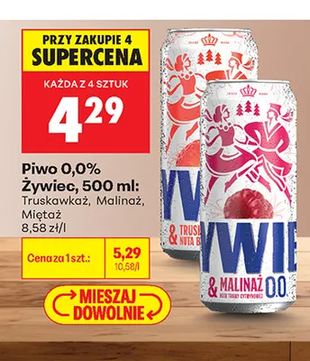 Piwo bezalkoholowe Żywiec Truskawkaż promocja w Biedronka