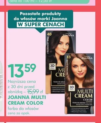Farba do włosów Joanna Multi Cream Color Naturalny blond promocja w Super-Pharm
