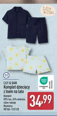 Komplet dziecięcy z lnem na lato LILY & DAN promocja w Aldi
