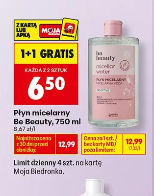 Płyn micelarny Be Beauty promocja w Biedronka