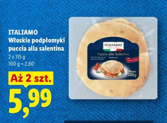 Włoskie podpłomyki puccia alla salentina promocja w Lidl