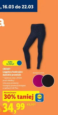 Legginsy funkcyjne damskie premium promocja w Lidl