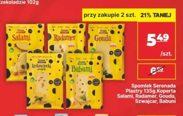 Ser Serenada plastry koperta szwajcar Spomlek promocja w API Market