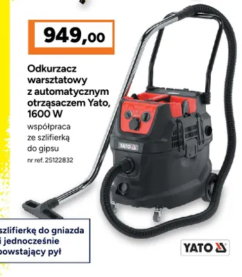 Odkurzacz warsztatowy z automatycznym otrząsaczem Yato promocja w Bricoman