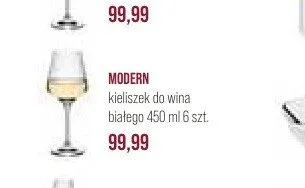 Kieliszek do wina białego MODERN 450ml 6szt. promocja w Stokrotka