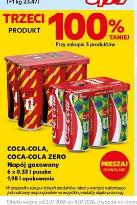 Napój gazowany Coca-Cola Zero 6-pak promocja w Kaufland
