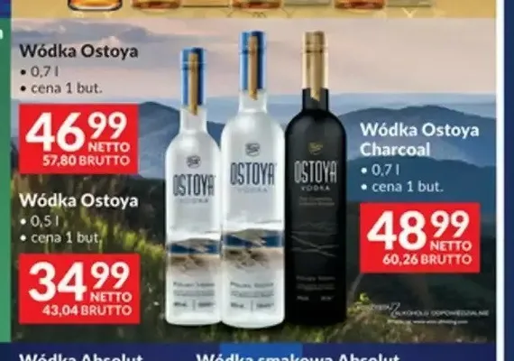 Wódka Ostoya Charcoal promocja w Makro