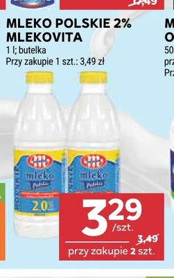 Mleko Polskie Mlekovita 2% promocja w Stokrotka