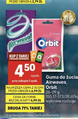 Guma do żucia Airwaves promocja w Delikatesy Centrum