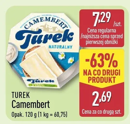 Camembert naturalny promocja w Aldi