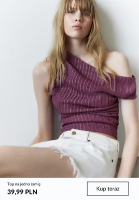 Top na jedno ramię promocja w H&M