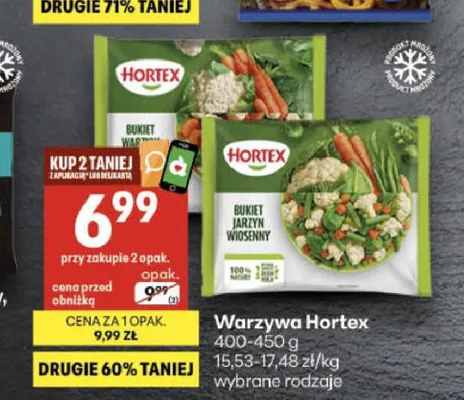 Warzywa Hortex promocja w Delikatesy Centrum