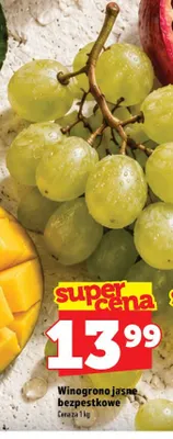 Winogrona jasne bezpestkowe promocja w TOPAZ