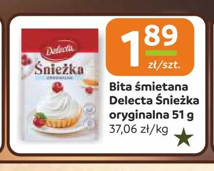Bita śmietana Śnieżka oryginalna Delecta promocja w Społem Częstochowa