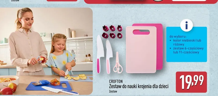 Zestaw do nauki krojenia dla dzieci CROFTON 11-częściowy promocja w Aldi