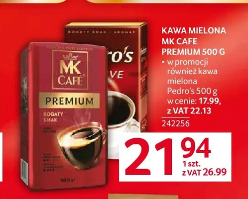 Kawa mielona Pedro's promocja w Selgros