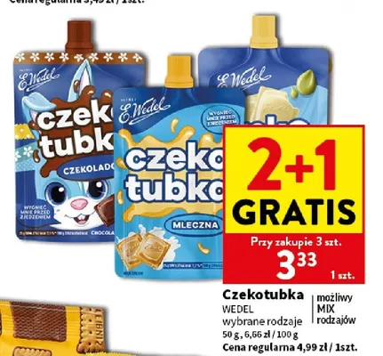 Krem E.Wedel Czekotubka czekoladowa promocja w Intermarche
