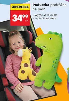 Poduszka podróżna na pas promocja w Biedronka