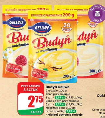 Budyń śmietankowy promocja w Dino