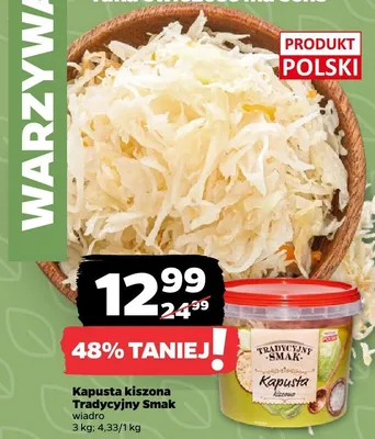 Kapusta kiszona Tradycyjny Smak promocja w Netto