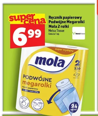 Ręcznik papierowy Podwójne Megarolki Mola promocja w TOPAZ