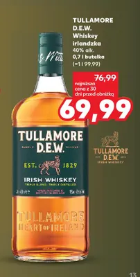 Whiskey irlandzka Tullamore D.E.W. promocja w Kaufland