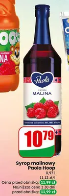 Syrop malinowy promocja w Dino