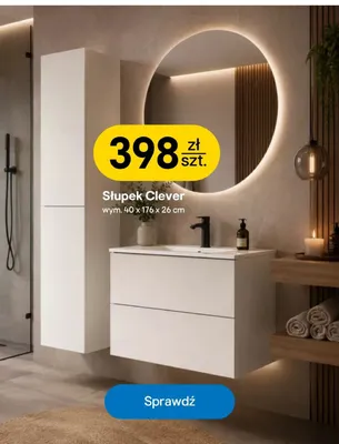 Słupek łazienkowy Clever promocja w Castorama