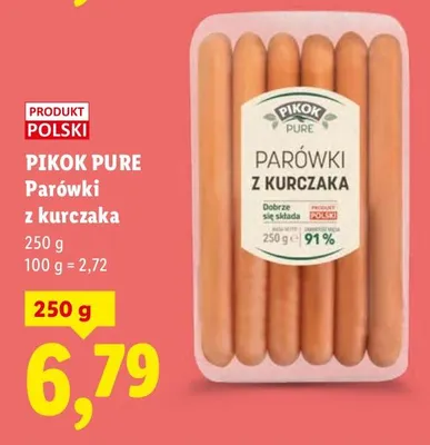Parówki z kurczaka promocja w Lidl
