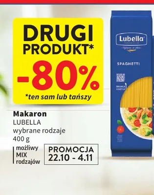 Makaron świderki Lubella promocja w Intermarche