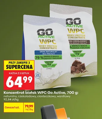 Koncentrat białek WPC Go Active czekoladowy promocja w Biedronka