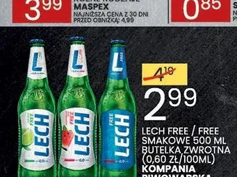 Piwo bezalkoholowe Lech smakowe promocja w Wafelek