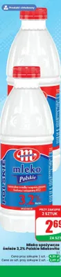 Mleko spożywcze świeże 3,2% Polskie promocja w Dino