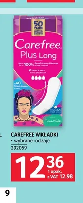 Wkładki higieniczne Carefree promocja w Selgros