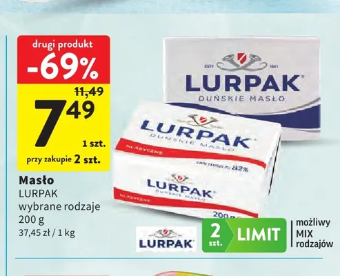 Masło Lurpak promocja w Intermarche