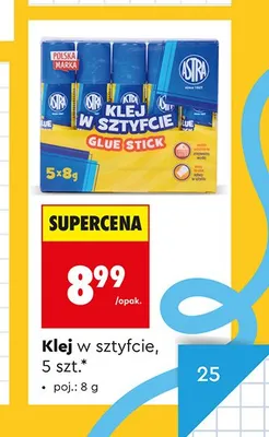 Klej w sztyfcie Astra 5-pak promocja w Biedronka