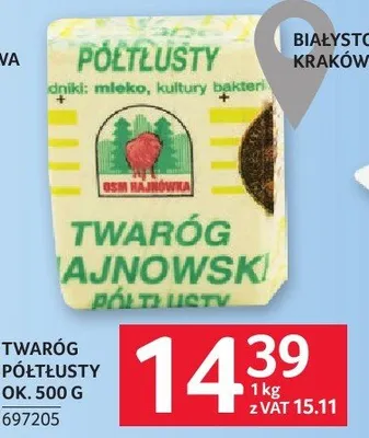 Twaróg półtłusty ok. 500 g promocja w Selgros